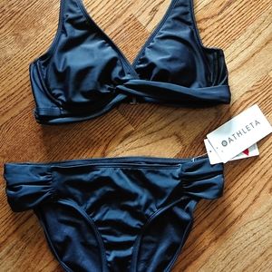 Athleta black swimsuit bikini- 36 b/c
